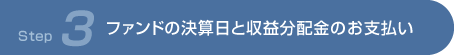 Step 3 ファンドの決算日と収益分配金のお支払い